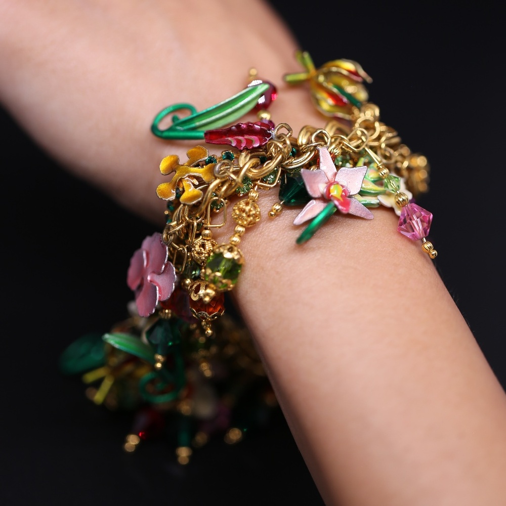 Colored 18k Gold Dipped Bracelet - image 2